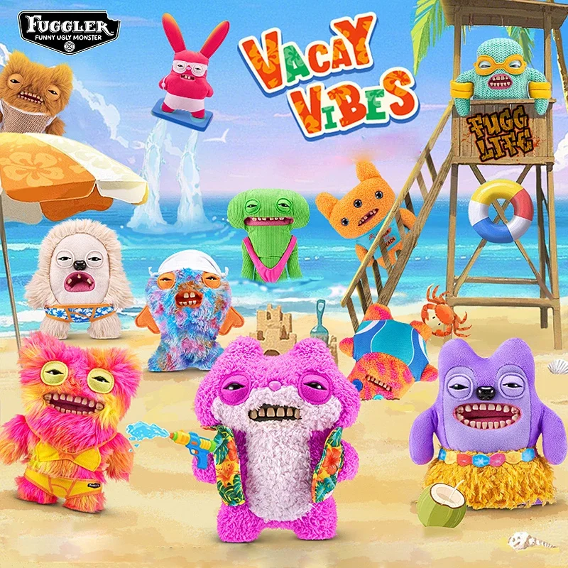 Kawaii Fuggler Hairy Ugly Monster Plüschtiere Spielzeug Fuggs Love Teeths Stofftier Lustige Vacay Vibes Unterwäsche Serie Puppen 23CM