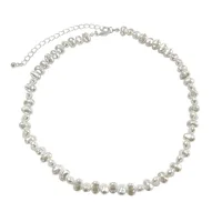 Collier de perles d'imitation Simple, réglable, élégant, perles irrégulières, nouvelle tendance, Date, bijoux de fête de mariage, cadeau pour femmes et filles 6