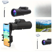 SUNCORE 10X42 ZOOM Monocular Telescope High Powered Monocular with Smartphone Adapter & Metal Tripod - BAK4 Prism Monocular with