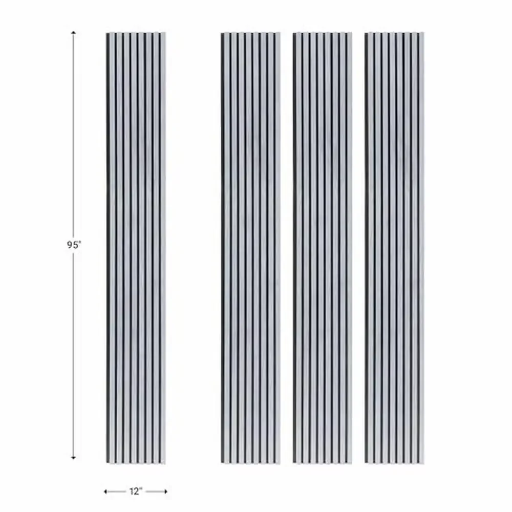 Painel De Parede De Madeira Insonorizada, Slat De Carvalho, Decoração Insonorizada, Pacote De 4, 94, 49 "x 12