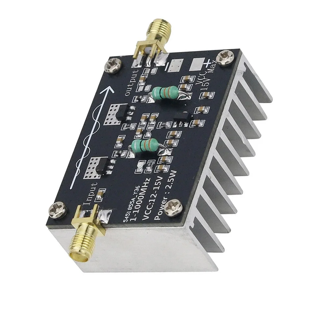 RF Power Amp 1-1000MHz 2.5W RF Power Amp HF VHF UHF FM Frequency Modulation Power Amp Test Measurement Inspection Analyzers