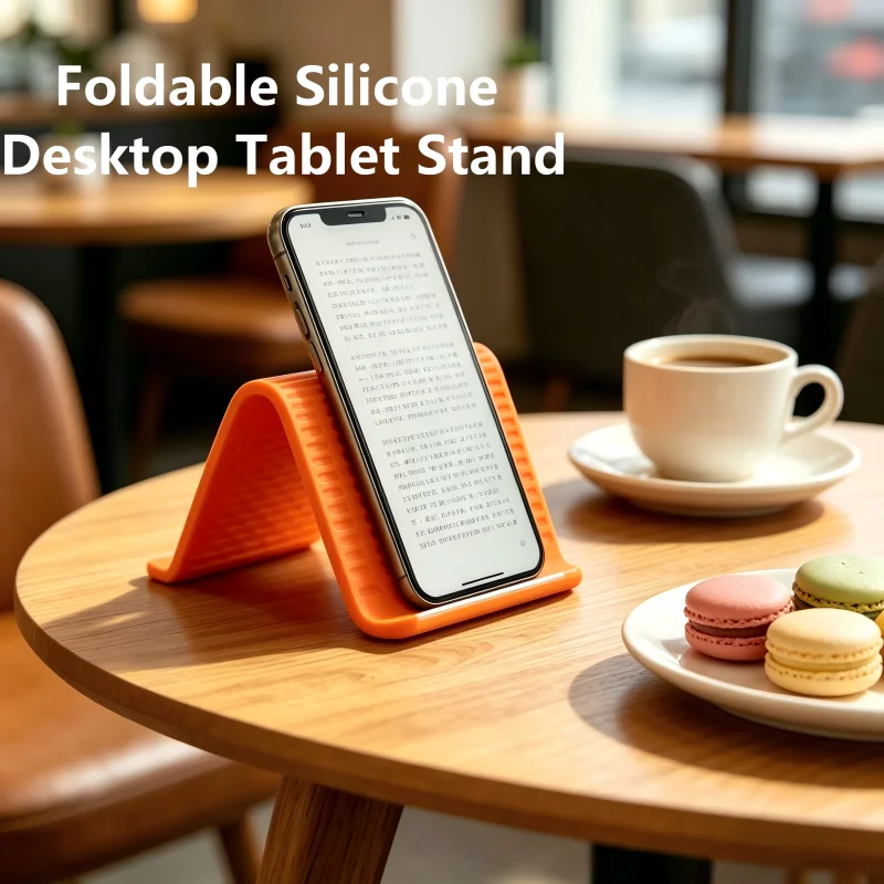 Creative Foldable Desktop Stand Portable Silicone Flexible Phone Holder Bendable Freely Into Any Shape For Phone Tablet Laptop
