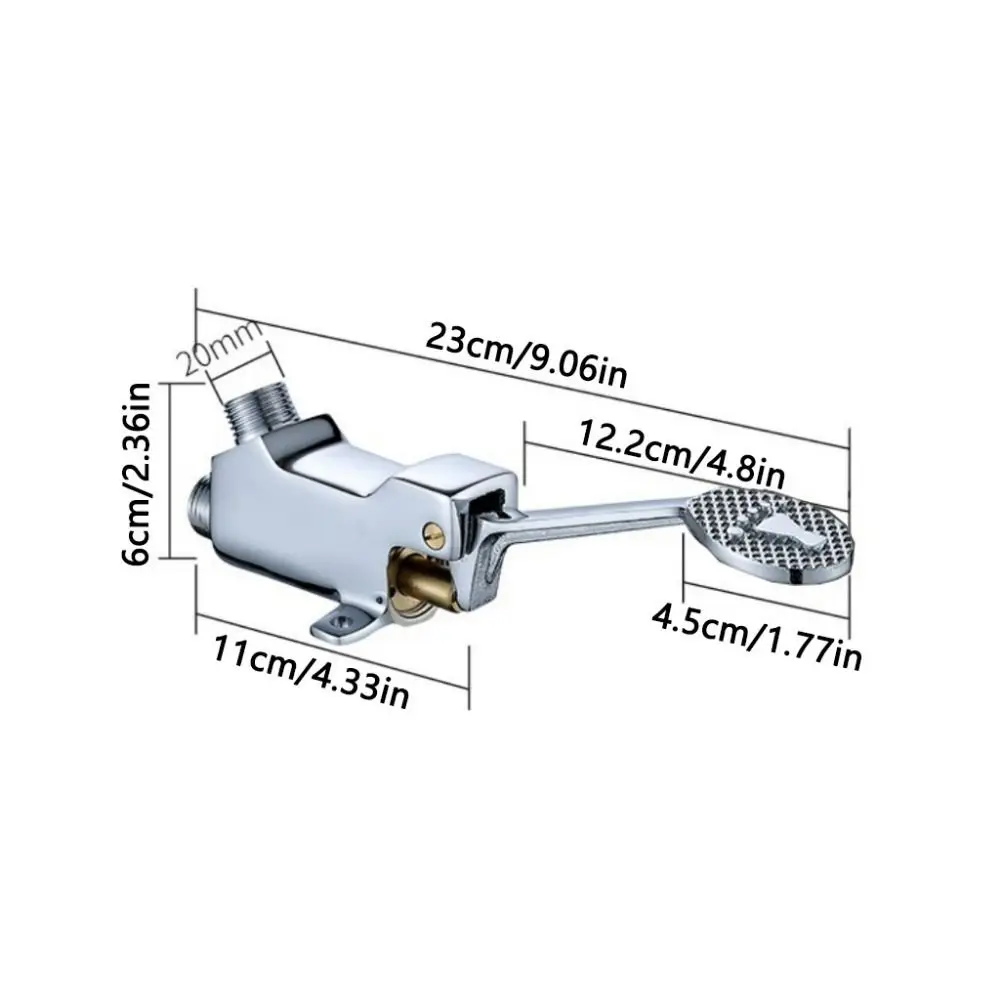 Foot Operated Foot Control Valve Hands-free Versatile Pedal Water Faucet Control Switch Long Handle Rust-proof