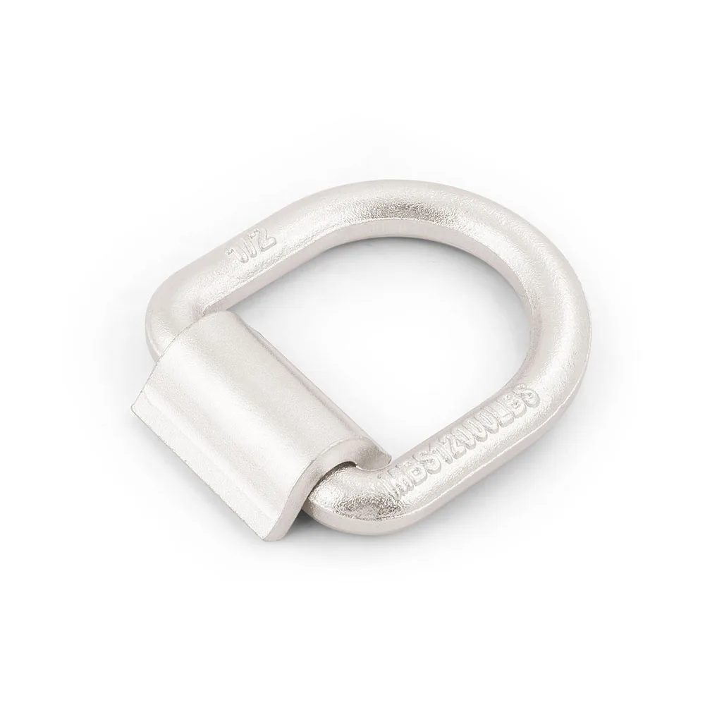Anello a D in ferro forgiato saldato per carichi pesanti da 1/2" Anello di montaggio forgiato da 12000 libbre 1 pezzo per camion a pianale, rimorchio, dock, magazzino, pickup