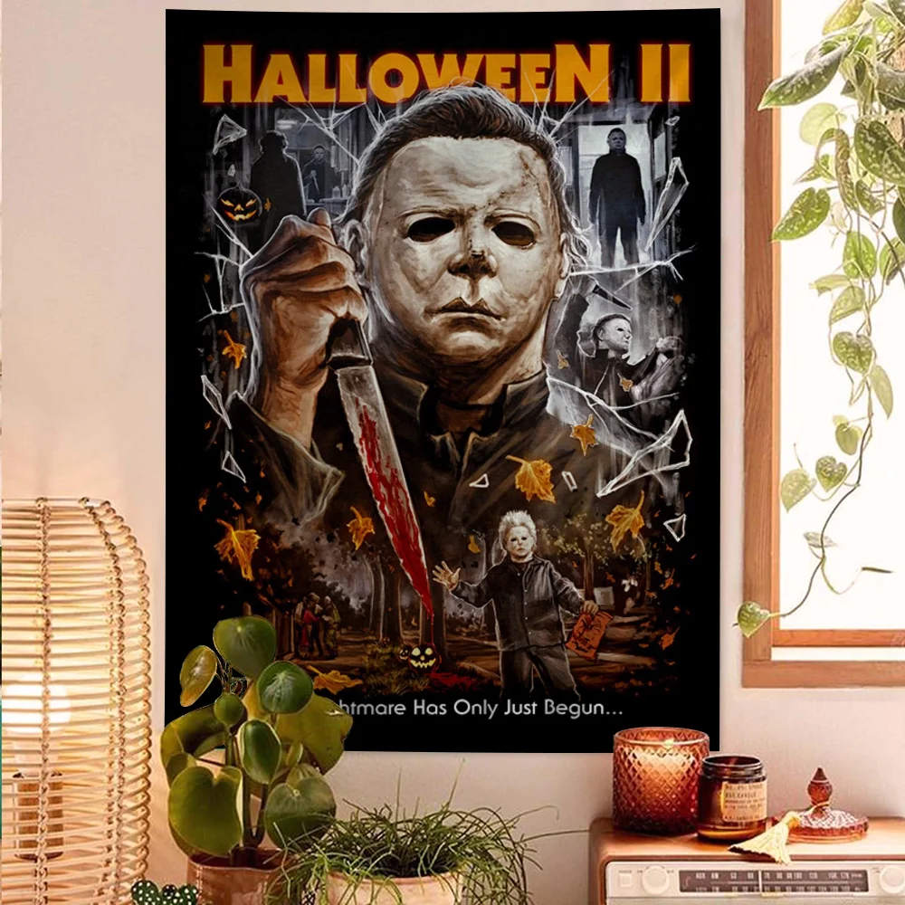 Halloween Michael Myers Anime Beach Swimming Towel Soft Absorbent Washcloth Children\'s Gifts for Kids Travel Camping Gym