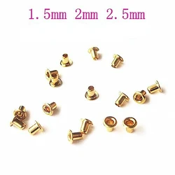 100 pz 1.5/2/2.5mm Mini bottoni con occhielli in metallo fai da te fatti a mano BJD bambola fibbia per cintura per borsa scarpe vestiti accessorio per cucire