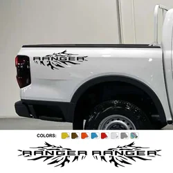 Car Stickers For Ford Ranger Raptor XL XLT Lariat Truck Bed Side Graphics Splash Decor Decal Vinyl Cover Auto Tuning Accessories