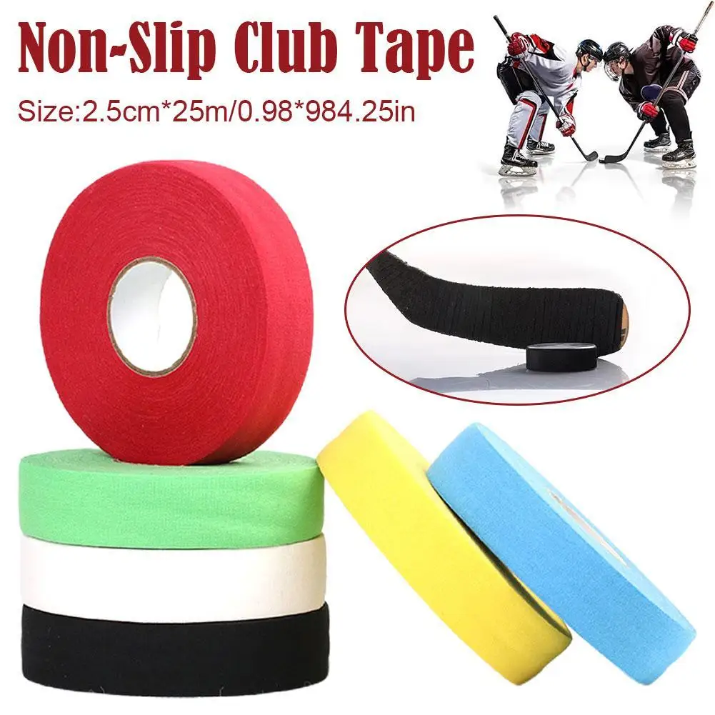 

Wear-resistant Hockey Stick Tape 2.5cm*25m Anti-slip Ice Hockey Print Grip Tape Badminton Racket Tape Athletic Sport Tape Sports