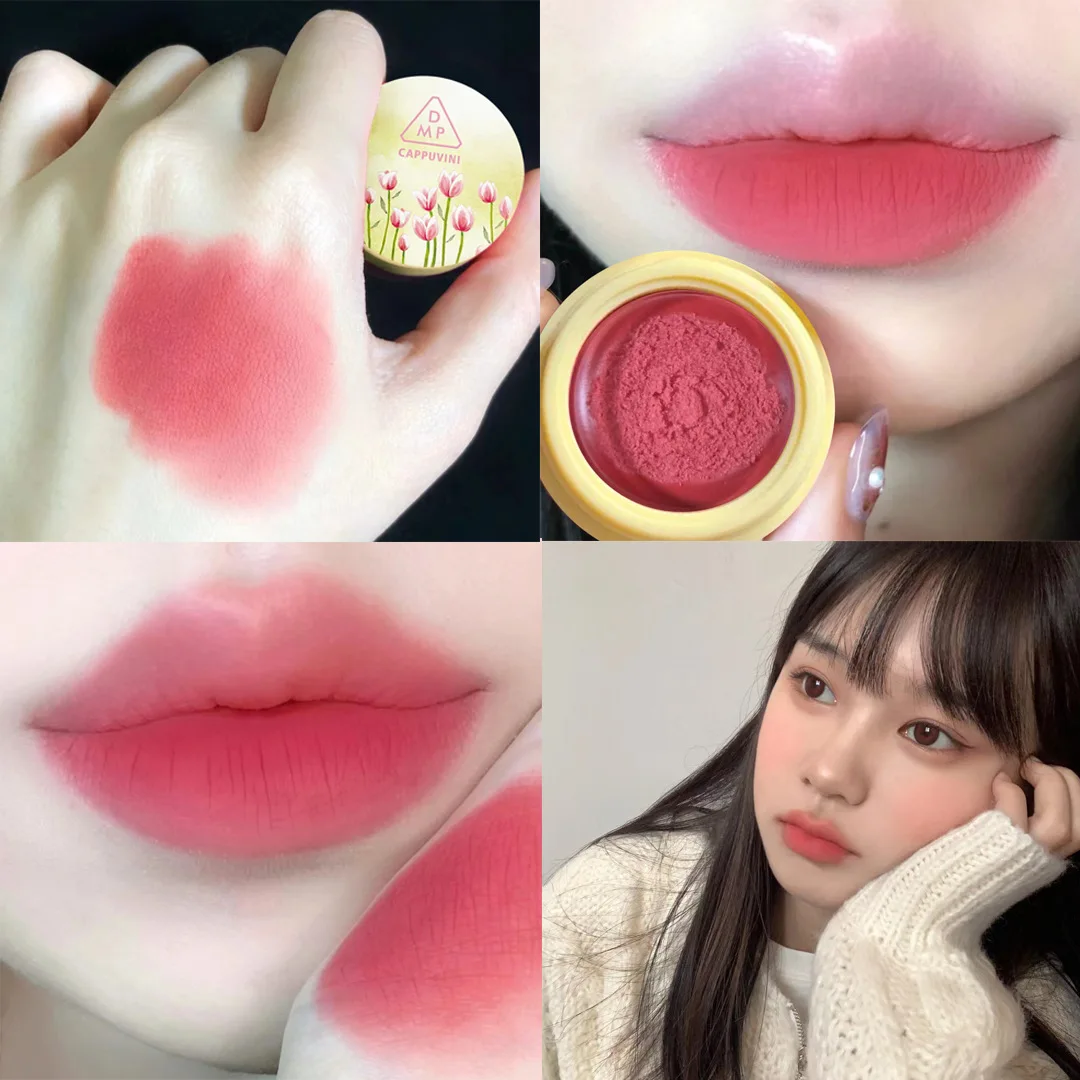 cappuvini Yellow Tank Tulips yan liao guan Lip Mud Matte Velvet Lipstick Matte Lip Glaze Lasting Female SAL99