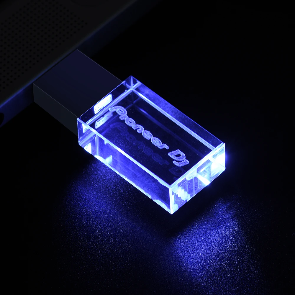 New USB Flash Drive 8GB High Speed Writing Reading Memory Stick 64GB Colorful LED Light Pioneer DJ Premium Pen Drive 32GB 16GB