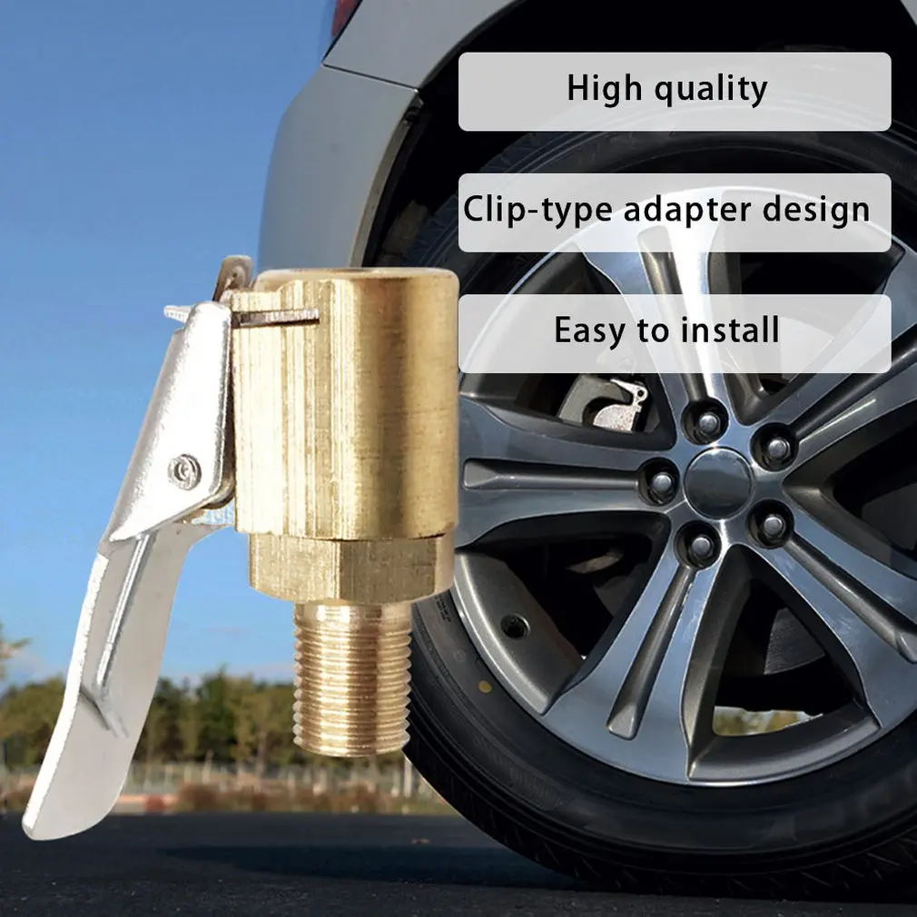 Car Air Pump Thread Nozzle Adapter Car Pump Accessories Fast Conversion Head Clip Type Gas Nozzle Car Accessories Dropshipping