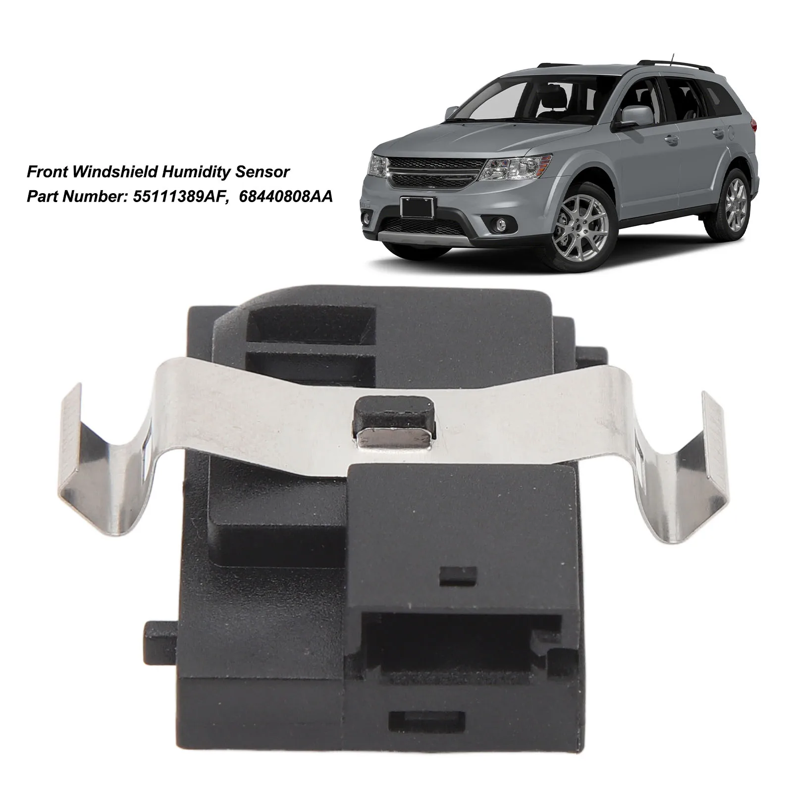 Front Windshield Humidity Sensor 68440808AA Black Replacement For Renegade Grand Cherokee