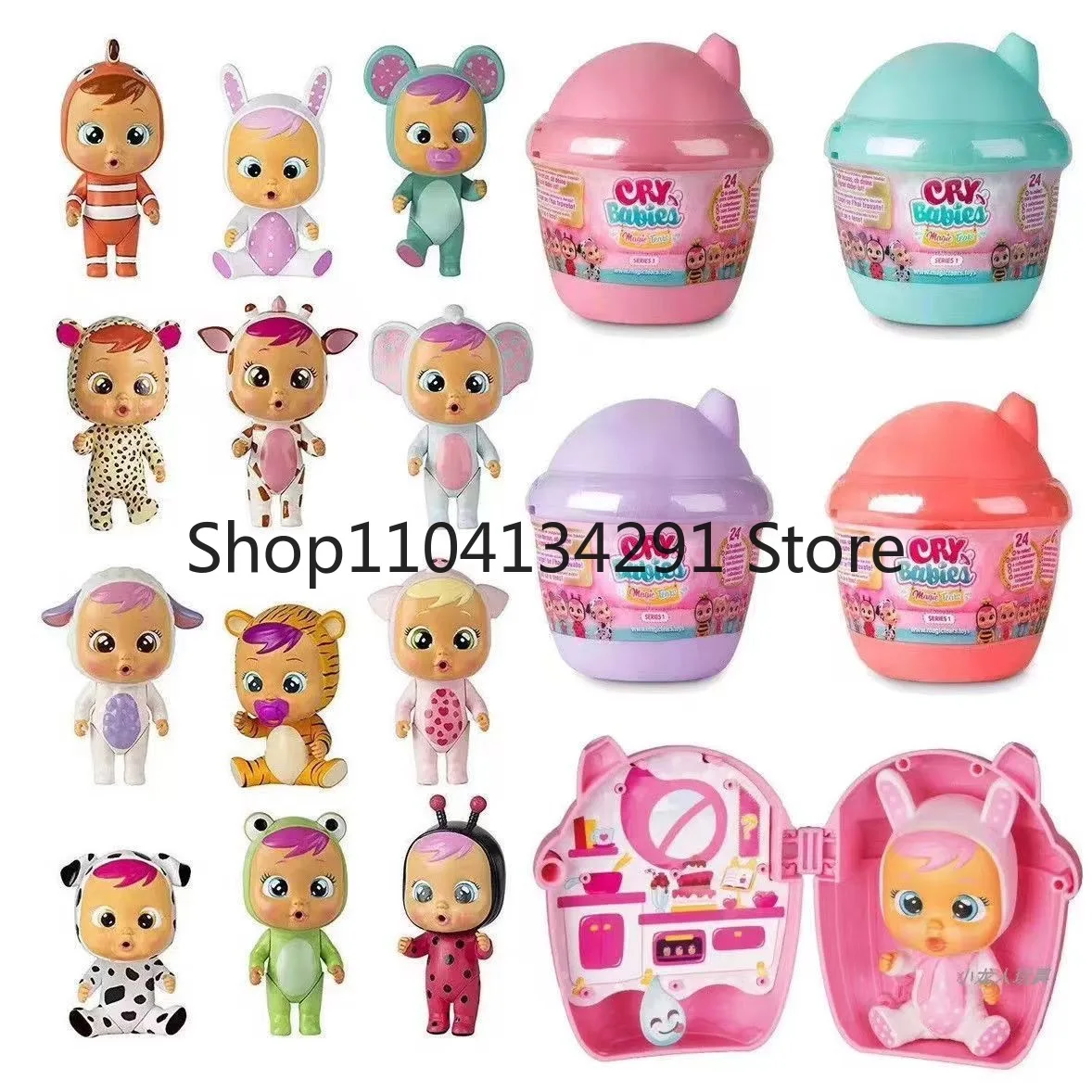 ตุ๊กตาไครบี้เบบี้ รุ่นน้ำตาวิเศษ กล่องสุ่มเซอร์ไพรส์ ของเล่นเด็กผู้หญิง ของเล่นบทบาทสมมติ โมเดลฟิกเกอร์ ของขวัญวันเกิด