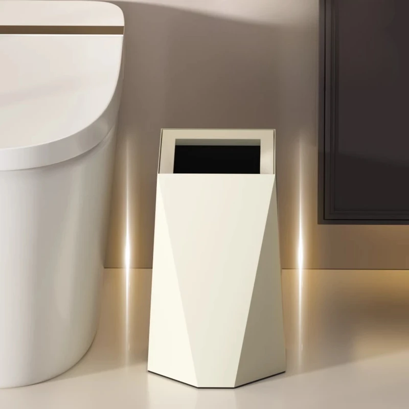 

Nordic Diamond Trash Can Aesthetic Minimalist Style Bathroom Waste Bins Living Room Bedroom Garbage Bin Household Cleaning Tools