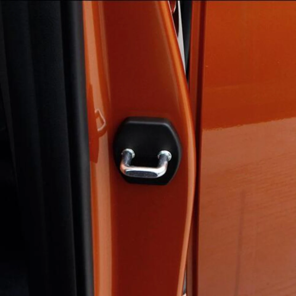 4pcs/set For Hyundai Tucson Sonata Creta Ix25 Kona Solaris  2016 - 2019 ABS Car Door Lock Cover Protective Sticker Accessories
