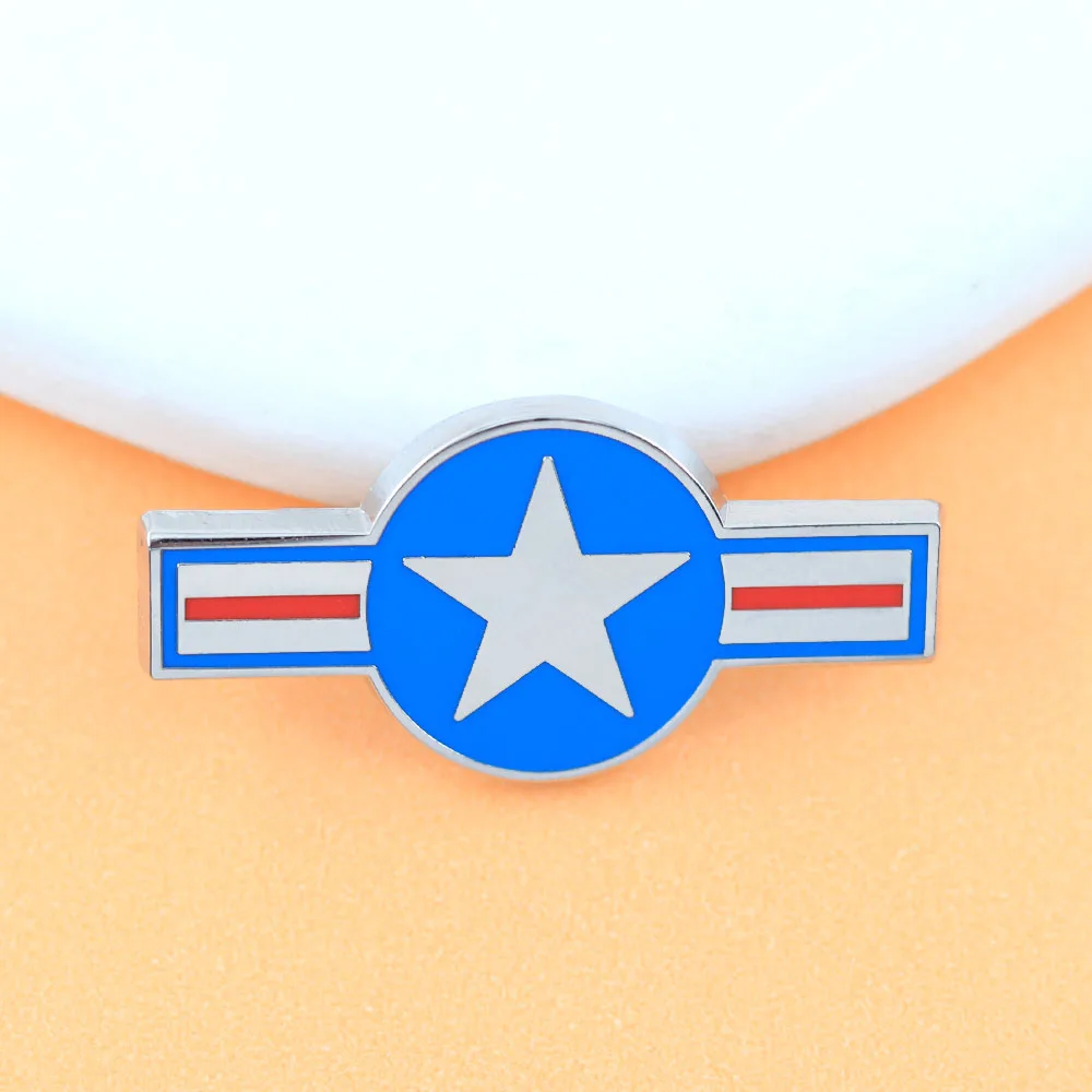 Us Air Force Roundel Enamel Pins Military Aircraft Insignia Brooches Us Army Star Badge Tactical Backpack Pilot Jewelry Gift