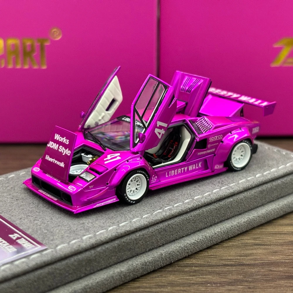 

Topart 1:64 Liberty Walk Countach Flash Pink 41 # Литая модель автомобиля