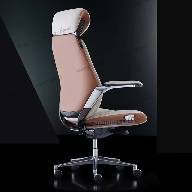 Factory Direct Modern Luxury Leather Study Computer Cowhide Class Chair President Left Sillas De Oficina Office Furnitures Wendy