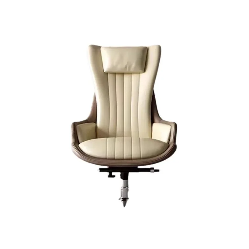 Comfortable home sedentary boss high-end cowhide high-back executive chair reclining conference swivel chair