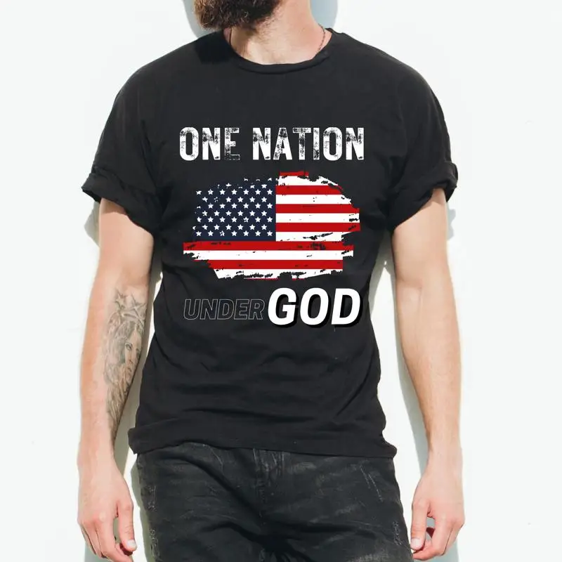 

Футболка One Nation Under God Премиум Патриотическая эксклюзивная вера