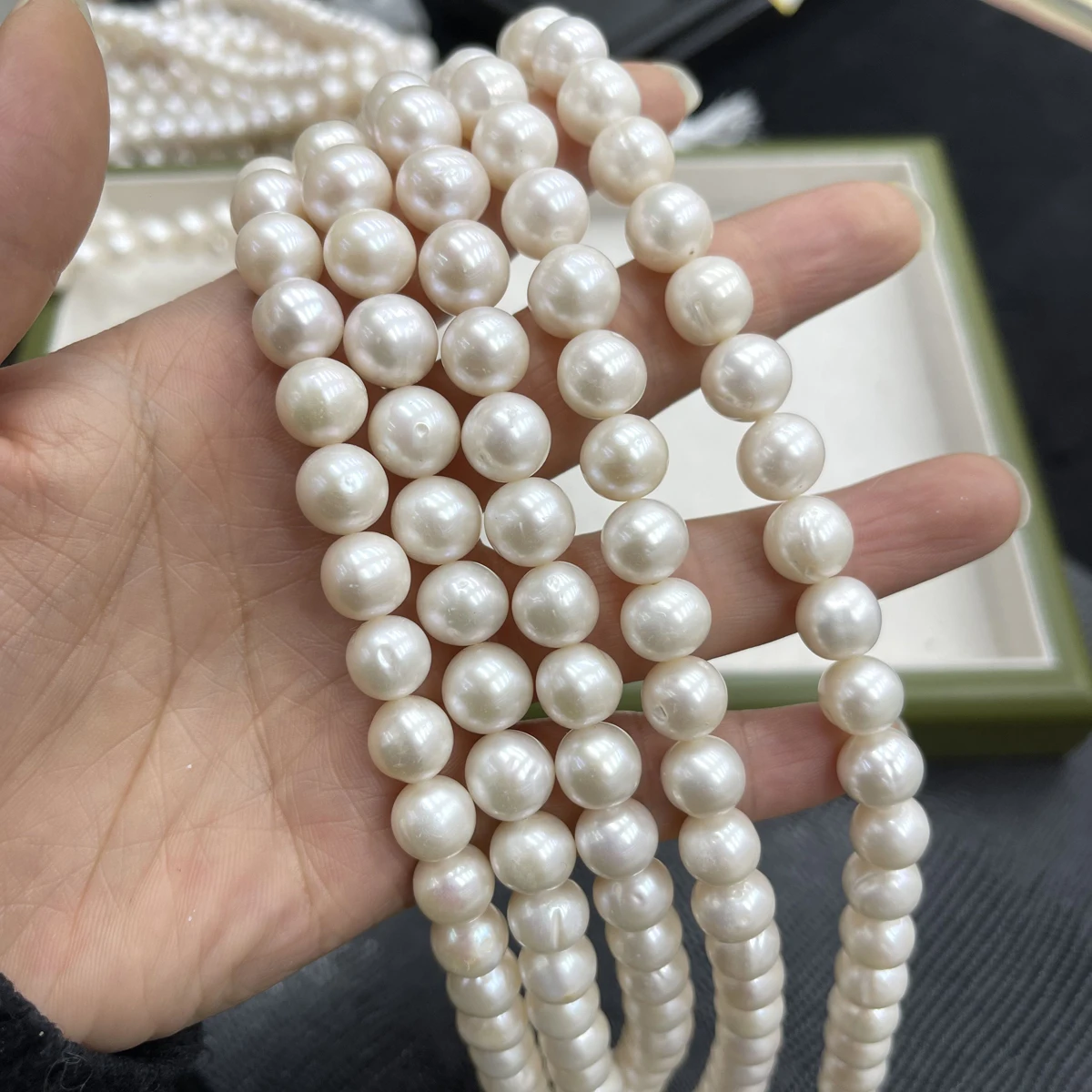 

Высококачественные полукруглые бусины из натурального пресноводного жемчуга 10–11 мм для изготовления ювелирных изделий, женских ожерелий и аксессуаров своими руками