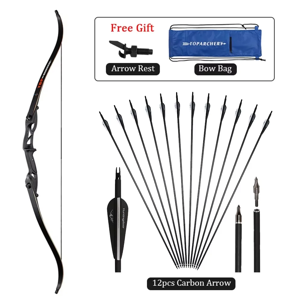 

30-50lbs 56'' Archery Recurve Bow Powerful Hunting Take Down Bow for Shooting Accessories