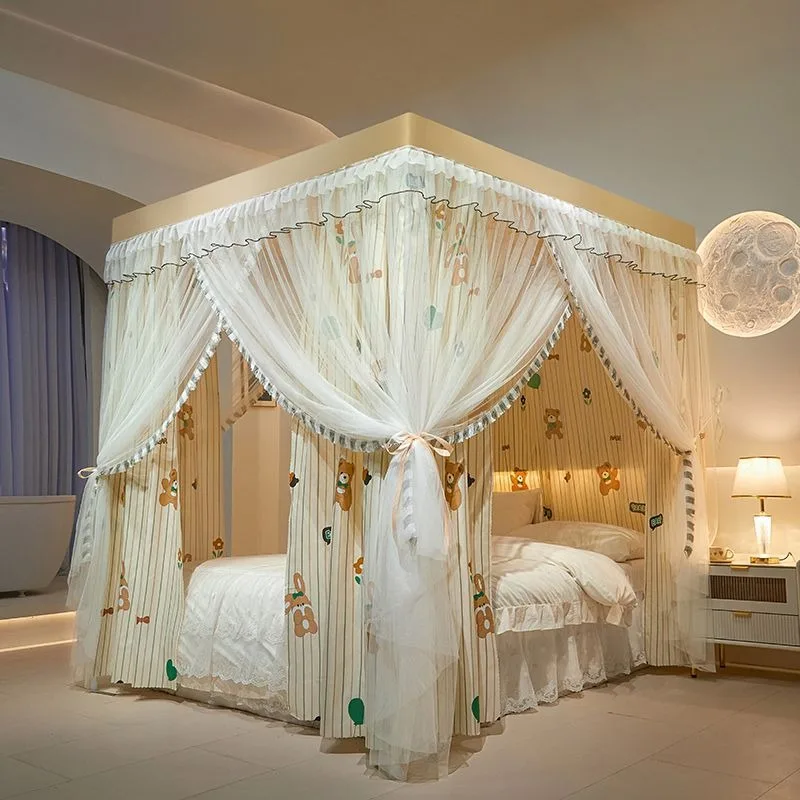 

floor court mosquito net bed curtain household bedroom integrated mosquito-proof dustproof windproof blackout curtain yurt
