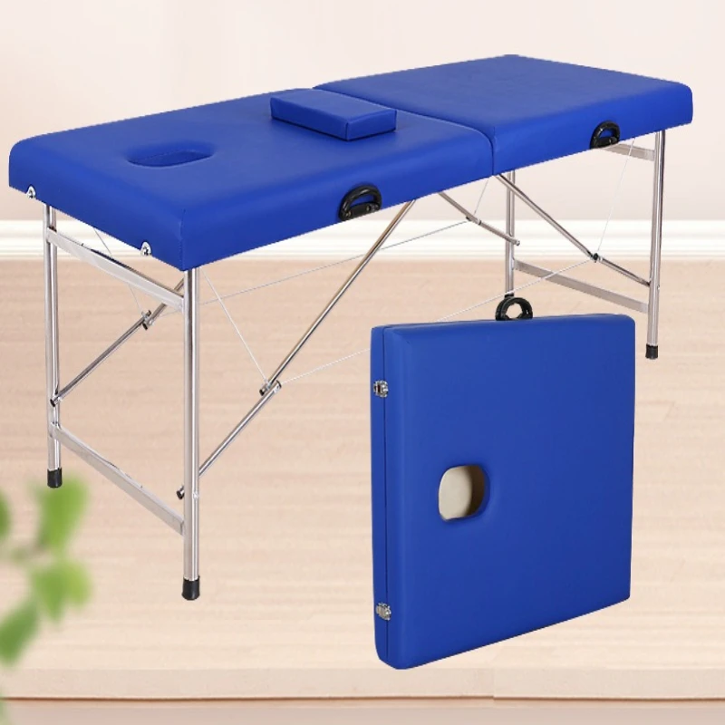

Portable massage bed Cross-border supply Portable folding parallel bar massage bed Reinforced beauty Outpatient massage bed