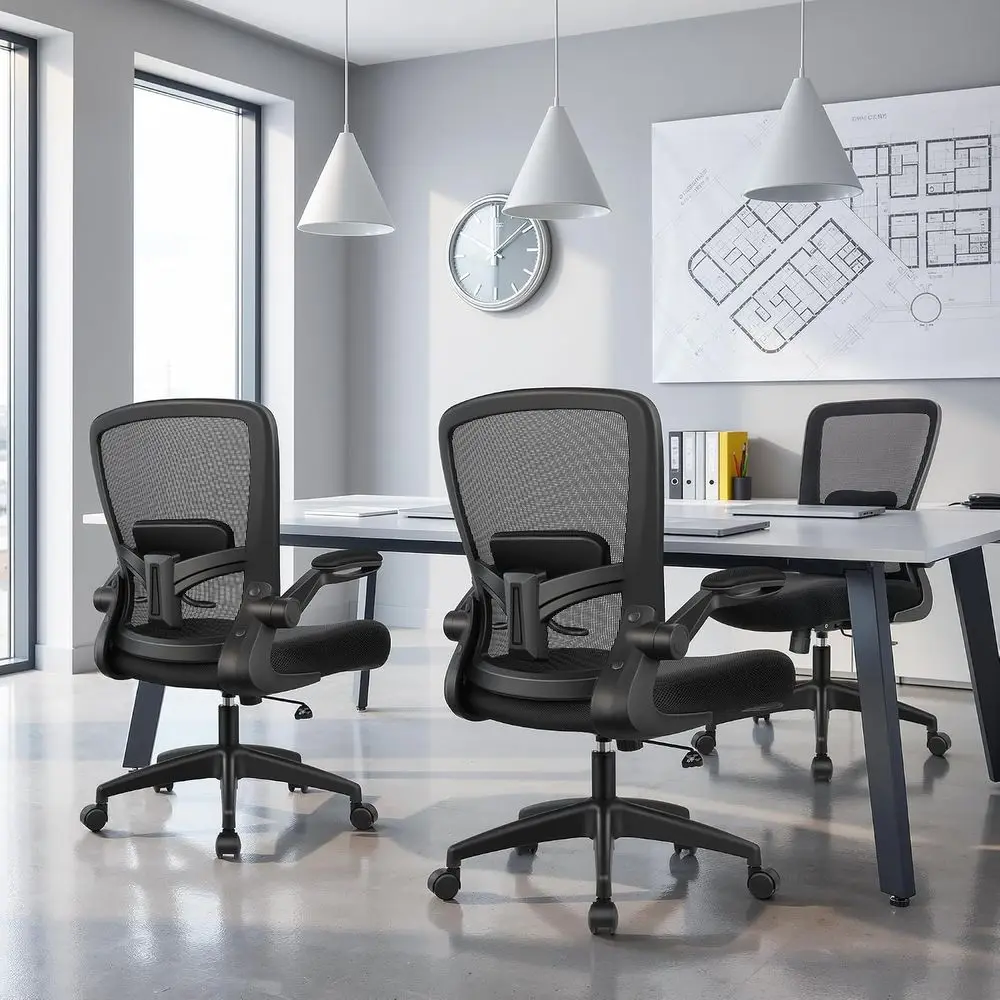 Breathable Mesh Ergonomic Office Chair with Adjustable High Back and Lumbar Support, Executive Swivel Computer Chair for Home an