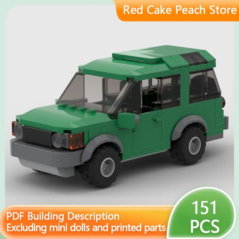

City Car Model MOC Building Bricks Green Luxury Off-Road SUV Modular Technology Children Holiday Gifts Assemble Toys Suit