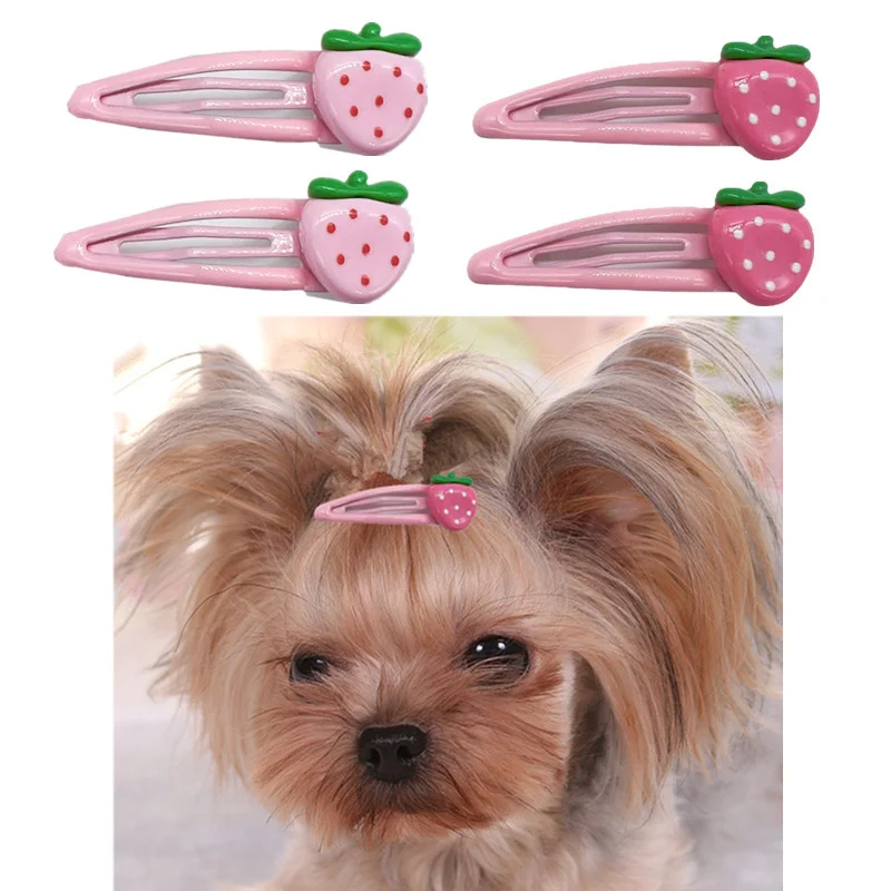 

Creative Pets Dog Hair Clips Strawberry Decoration Dog Cat Hairpin for Small Dog Headwear Party Pet Accessories