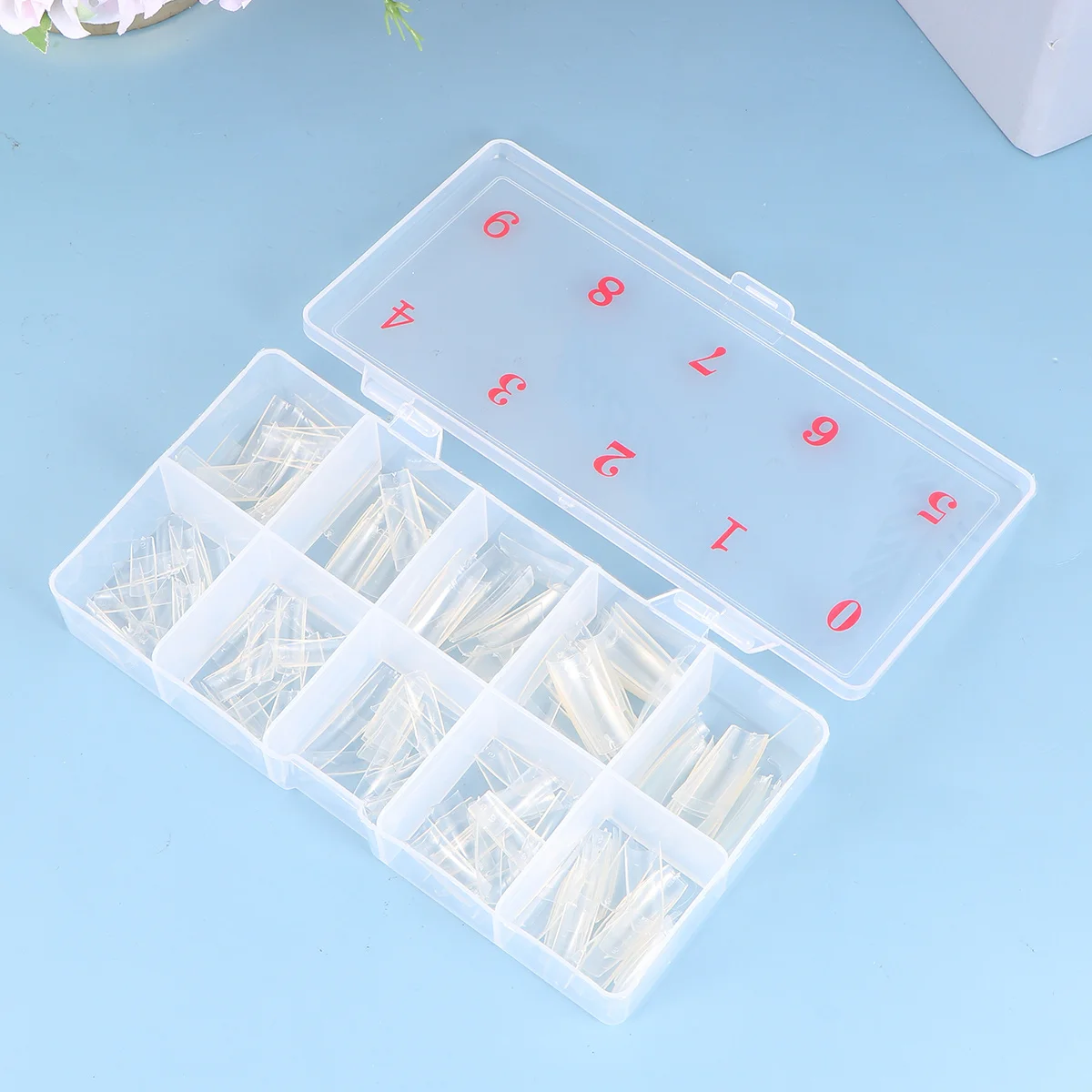 Juego de herramientas de manicura, 500 Uds., uñas postizas transparentes, prácticos y duraderos, fácil almacenamiento para herramientas de salón en casa, manicura