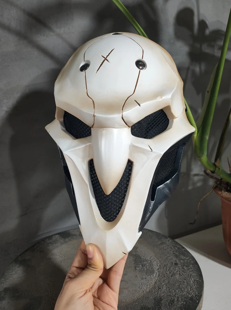 Gra Overwatch Reaper Cosplay maska kask dla dorosłych mężczyzn maskująca bal przebierańców maski Halloween karnawał straszna maska rekwizyt akcesoria