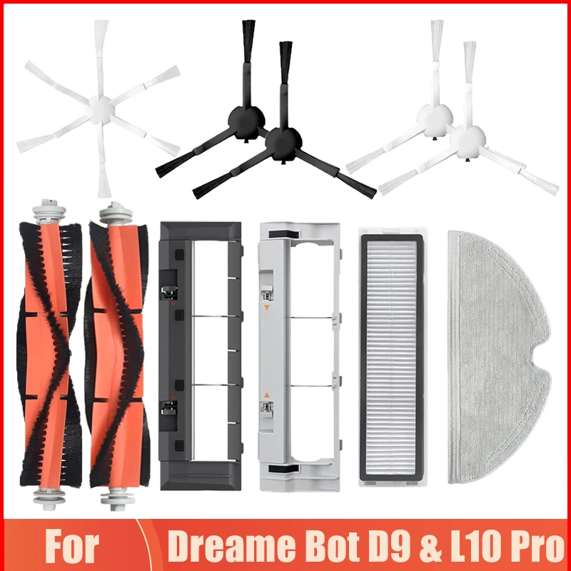 Side Main Brush Cover For Dreame Bot L10 Pro & D9 Trouver Robot LDS Vacuum-Mop Finder Vacuum Cleaner Hepa Filter Mop Cloth Parts