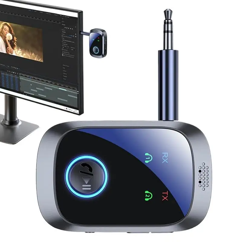 

Wireless Transmitter Receiver Wireless Receiver For Headphones Lcd Screen With Mic HD Multipoint Double Connection Stereo Double