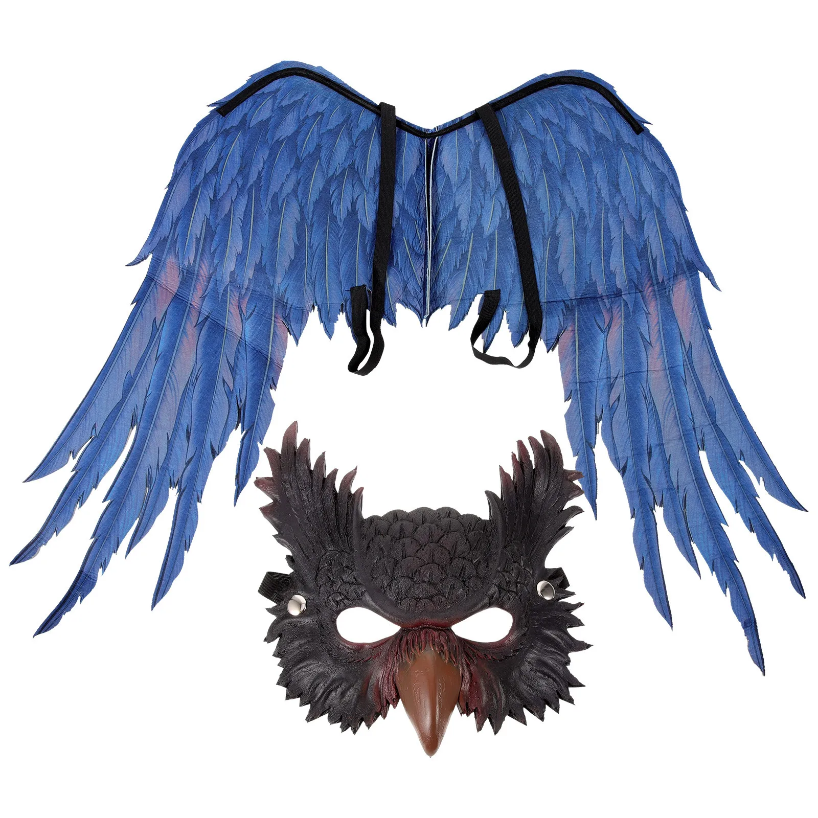 مجموعة واحدة من أجنحة قناع البومة بتصميم فريد وخفيف الوزن ومريح للهالوين زي تنكري للحفلات التنكرية #6