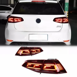 LED Tail Lights For VW Volkswagen VW Golf 7 Golf MK7 2013 - 2019 With Start Up Animation Sequential Indicator Rear Lamp Assembly