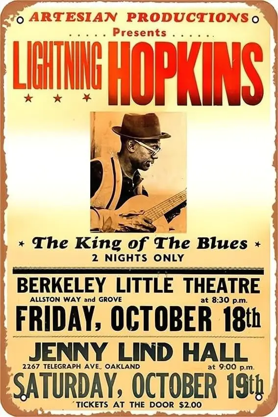 Retro Tin signs Hopkins - Concert Poster print - redPlanetGraphics Tin Signs Retro Garage Plaque Decorative Living Room Garden B