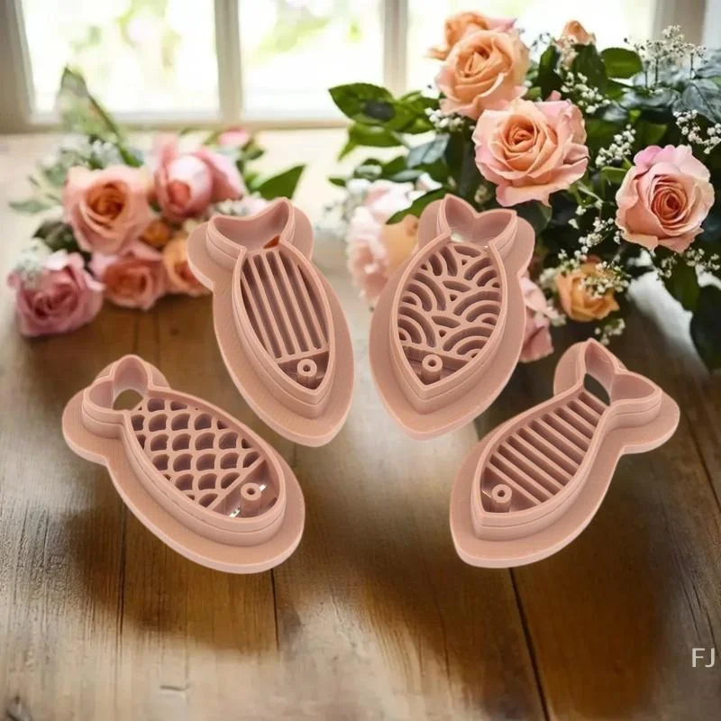 [YU] 1/4 قطعة لطيف الأسماك بوليمر كلاي القاطع لينة السيراميك الفخار DIY بها بنفسك الطين أقراط قالب قطع المجوهرات