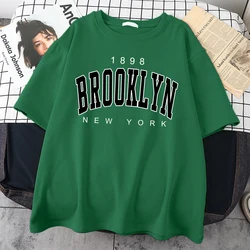 1898 Brooklyn New York  Prints Cotton Tshirt Loose Summer Tshirts Sport Individual Slimclothes Harajuku All-Matchman T-Shirts