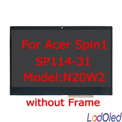 Pantalla LCD IPS FHD WLED de 14,0 pulgadas, montaje de matriz de digitalizador táctil con marco para Acer Spin1, SP114-31, N20W2