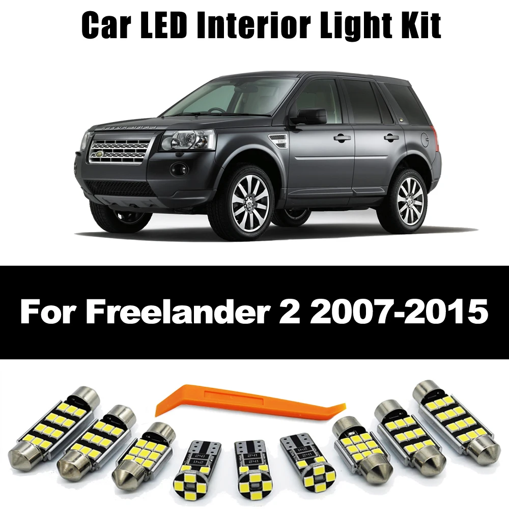 

15Pcs Canbus For 2007- 2011 2012 2013 2014 2015 Land Rover Freelander 2 LR2 Auto LED Bulb Interior Dome Map Reading Door Light