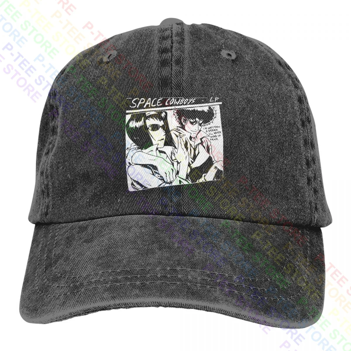 Sonic Cowboys Cowboy Bebop Sonic Youth Album X Spike Spiegel Faye Washed Denim Baseball Cap Trucker Hats Pop