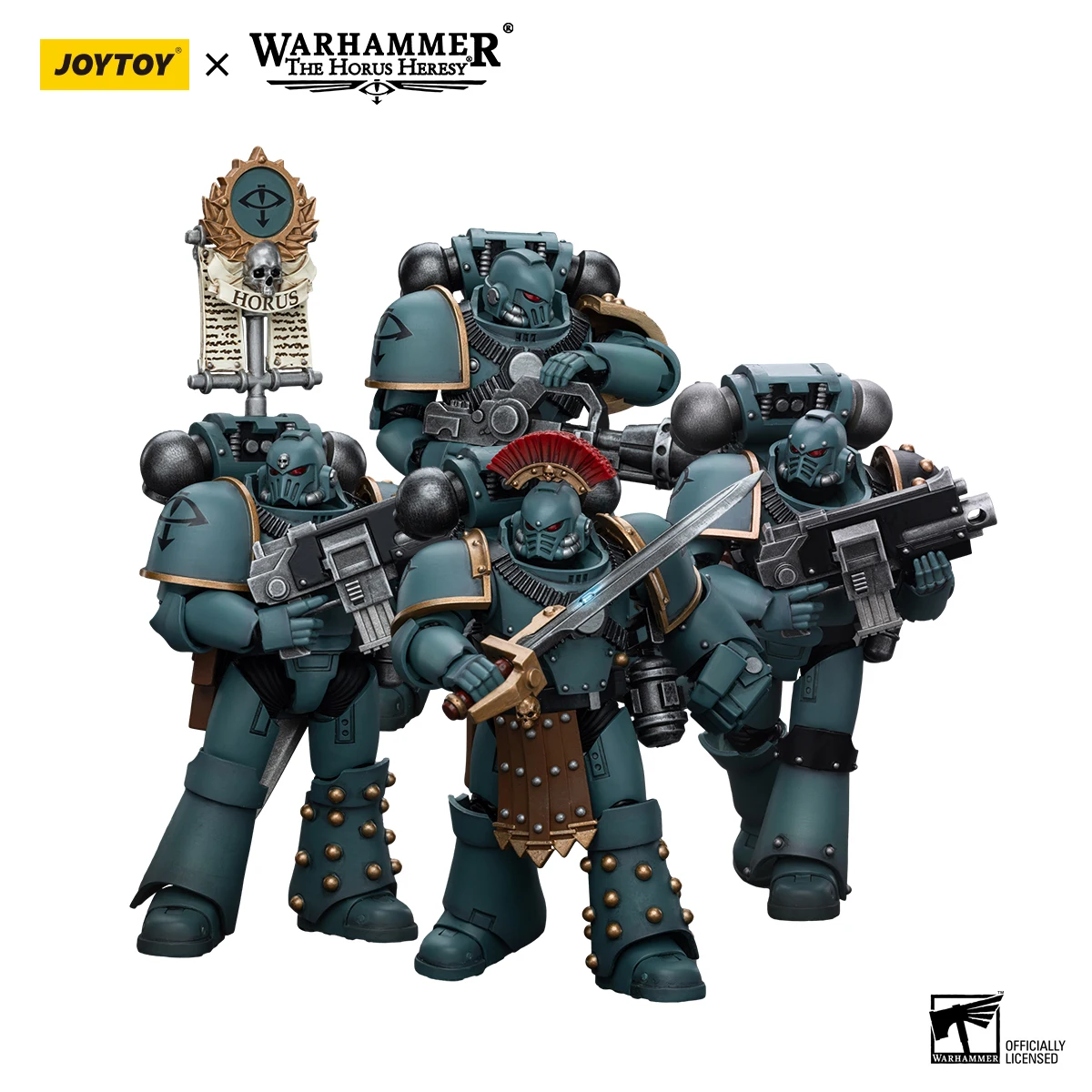 

JOYTOY Warhammer 40k 1/18 Action Figures Anime 12cm Sons of Horus MKIV Tactical Squad Collection Model Toys