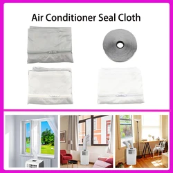 3/4/5 Meters Portable Air Conditioner Hot Air Lock Window Seal Cloth Plate Flexible Cloth Sealing Plate Air Conditioner Window