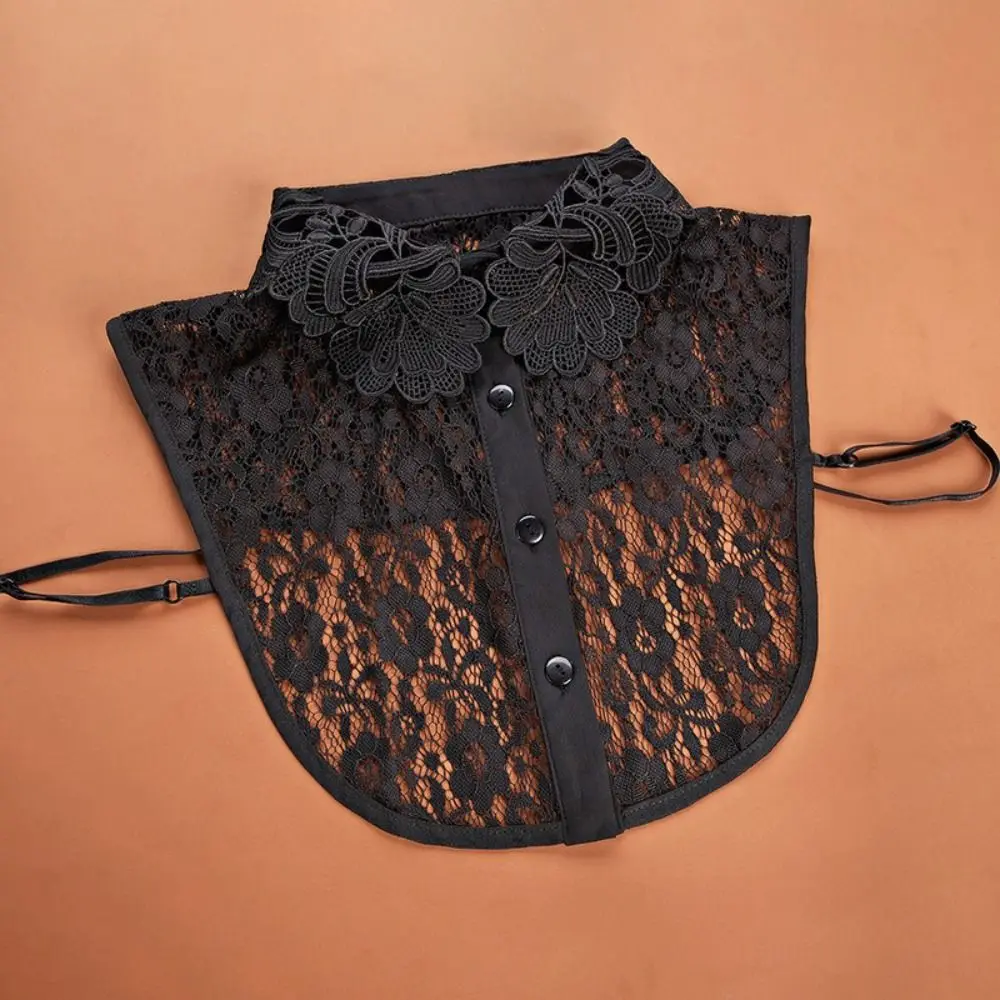 New Fashion Detachable Fake Collar Lace White Black False Collar Neckline Women Girls