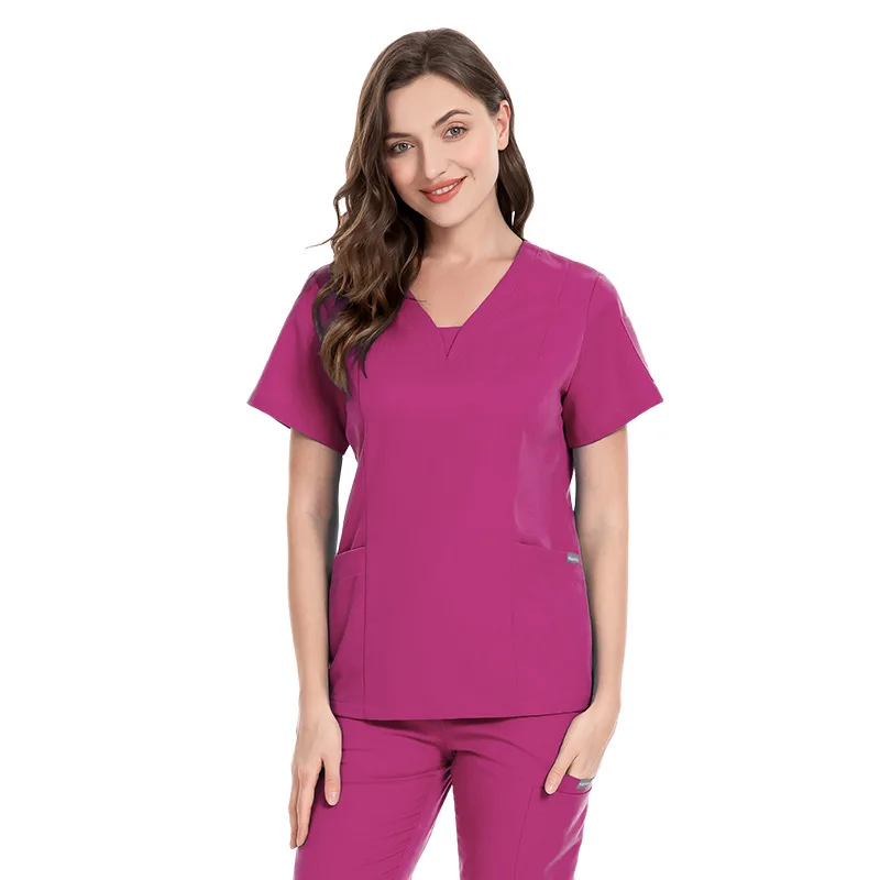 Uniforme médico feminino Conjuntos de esfrega, Acessórios de Enfermagem, Vestidos de Cirurgia Hospitalar, Clínica Dentária, Salão de beleza, Novo