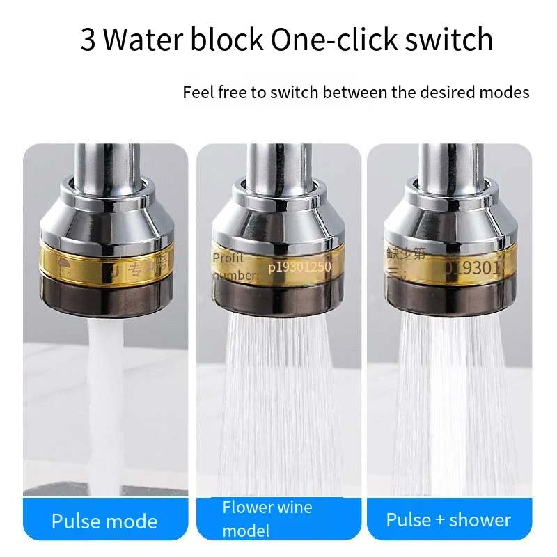 Faucet anti-splash half copper universal extension kitchen extension shower bubbler pressurized filter nozzle