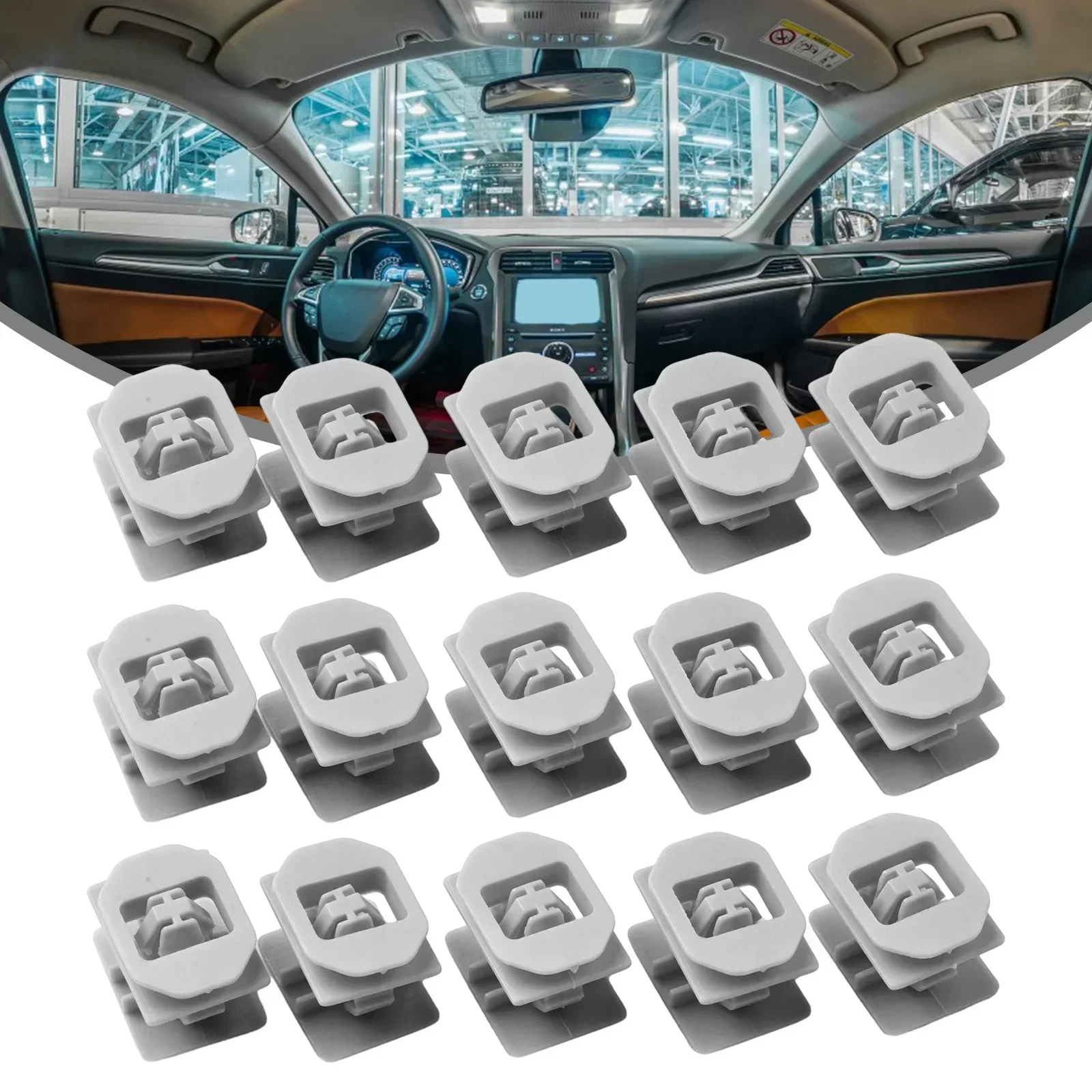 15pcs W716350S300 Exterior Rocker Molding Clips For Ford For Fusion For Taurus For Five Hundred For Freestyle For