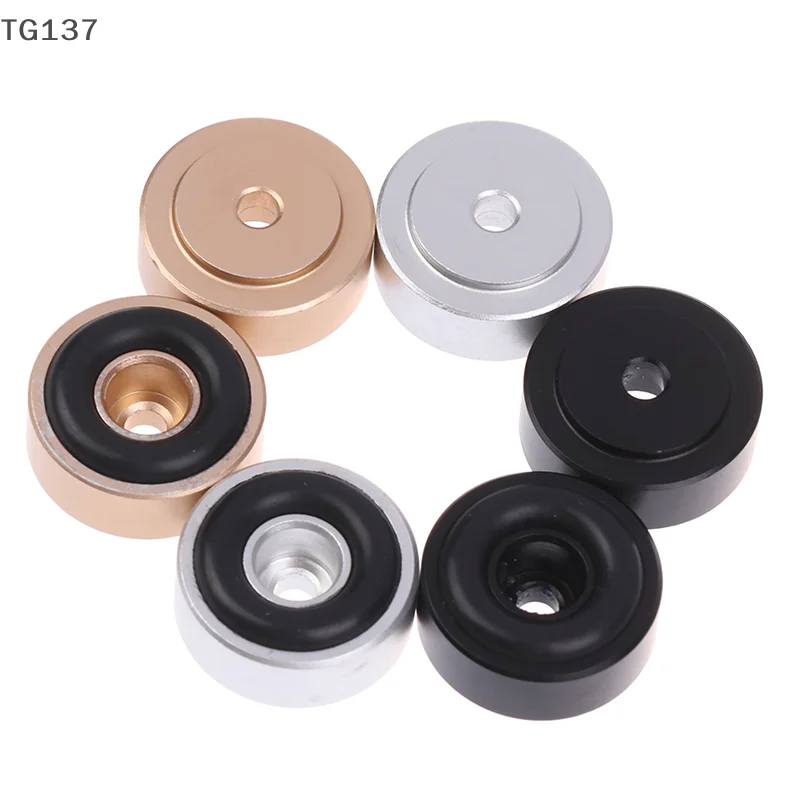 1/4 Uds. Pies amplificadores de aleación de aluminio amortiguadores almohadillas amplificador Base pies almohadilla para altavoces amplificador de CD